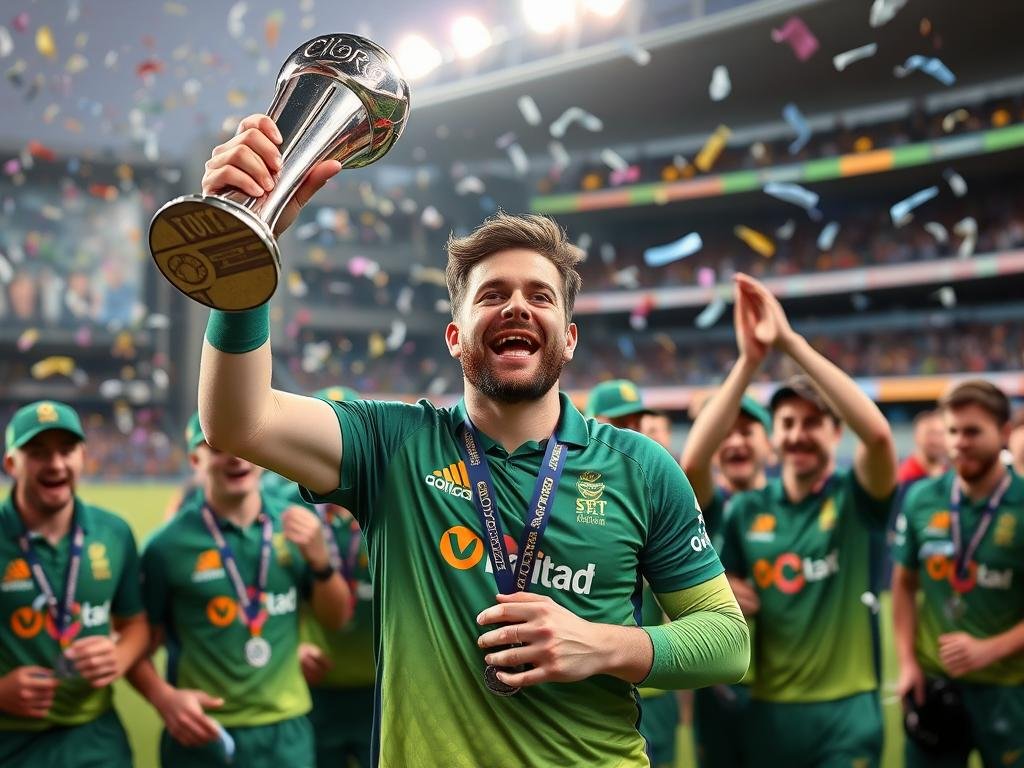 Josh Cobb celebrating a T20 final victory